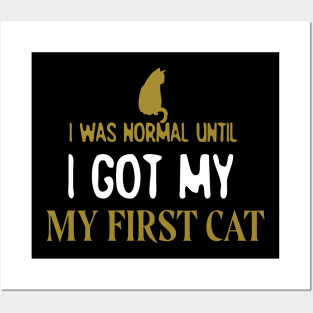 I Was Normal Until I Got My First Cat Posters and Art